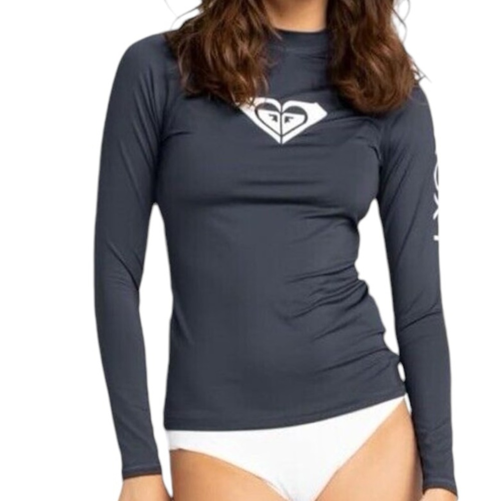 ROXY womens whole hearted long sleeve sun protection swim shirt XS beachwear NWT
